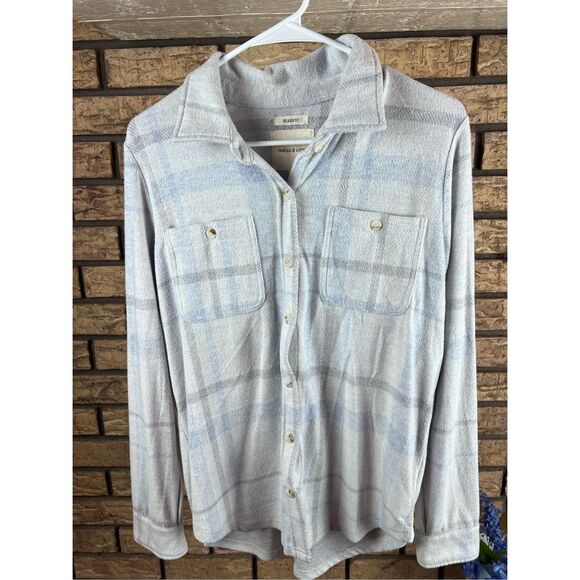 Thread and supply plaid‎ button up long sleeve shirt size extra small - Picture 1 of 7
